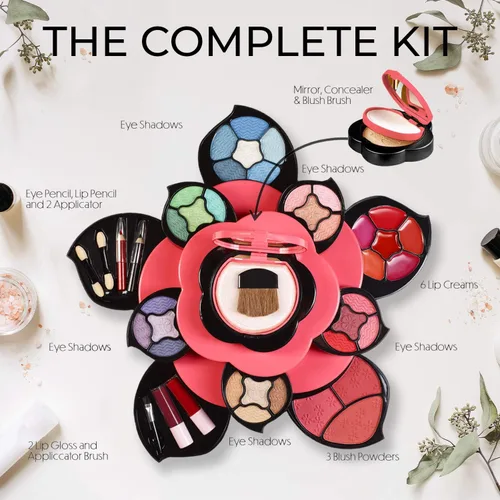 Miniatura 2 de Toysical Kit de maquillaje para adolescentes, juego de regalo de paleta de flores para adolescentes y mujeres, maquillaje para niñas de 10 a 12