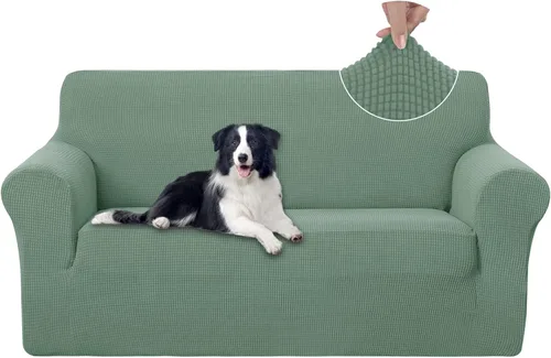 Miniatura 109 de U-NICE HOME Funda elástica para sofá, lavable, protector de muebles para sofá de 3 cojines, apta para mascotas (sofá, gris)