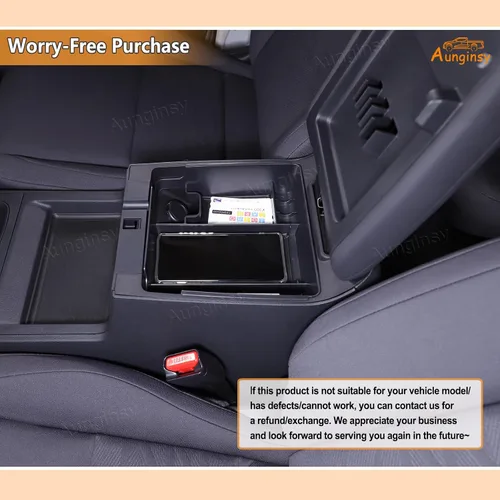 Miniatura 6 de Aunginsy Caja de almacenamiento para reposabrazos compatible con Nissan Frontier 2022-2024 2025 para camioneta pickup consola central, bandeja