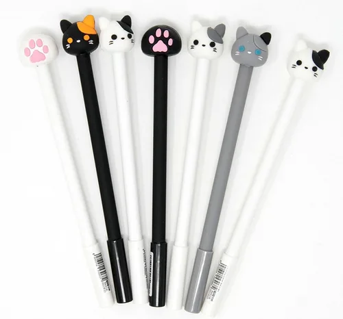 Miniatura 12 de Moda lindo colorido Kawaii encantador colorido animal pez ballena gel bolígrafos oficina escuela papelería pluma (8PCS)