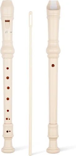 Miniatura 13 de SWAN Grabadora soprano para estudiantes principiantes – Flauta de 8 agujeros desmontable 3 piezas ABS descante grabadores con varilla de limpieza
