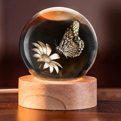 Miniatura 8 de Esfera de cristal 3D con figuras de tigre en bola de cristal de 60 mm. Decoración de tigre blanco coleccionable, esfera de nieve, regalo de esfera