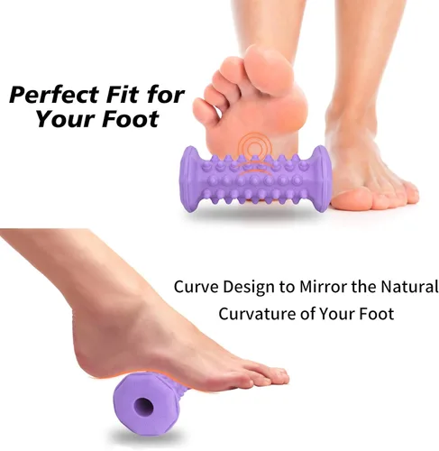 Miniatura 3 de Juego morado para aliviar la fascitis plantar, masajeador de rodillos de pies, bola de lacrosse de masaje, juego de terapia de bola puntiaguda