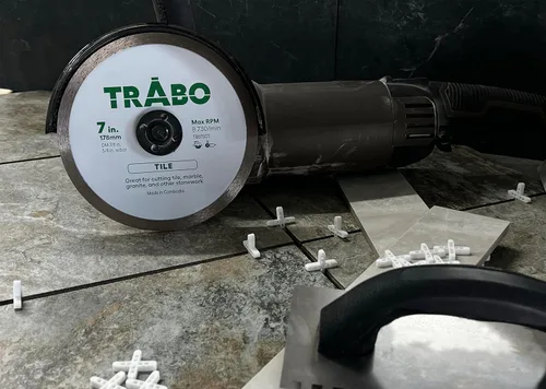 Miniatura 7 de Trabo Paquete de 3 hojas de unión de metal de diamante de borde continuo de 4.5 pulgadas para cortar granito, cerámica, porcelana, cuarzo y más, 3