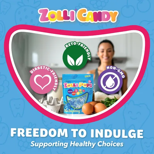 Miniatura 6 de Zollipops - Paletas Clean Teeth, sabor frambuesa azul, 6.2 onzas