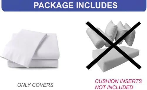 Miniatura 6 de Prolinemax Estilo 3 - Cojín de colchón y almohada para exteriores, interior, sofá cama, porche, cama oscilante, ribete de canalé, tamaño individual