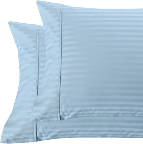 Miniatura 26 de Royal Tradition Damasco rayado 580 hilos, 100 % algodón tamaño Queen juego de sábanas de cama beige