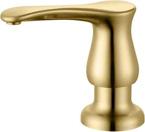 Miniatura 16 de GAGALIFE Dispensador de jabón para fregadero de cocina, dorado cepillado, dispensador de jabón debajo del fregadero con kit de tubo de extensión
