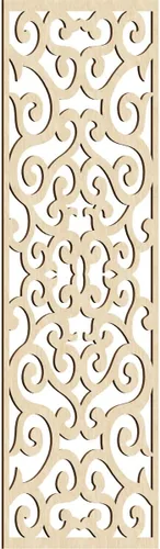 Miniatura 104 de Eveline - Paneles decorativos de pared de madera con calado, 13 3/8 pulgadas de ancho x 34 3/8 pulgadas de alto x 3/8 de alto, roble rojo rojo