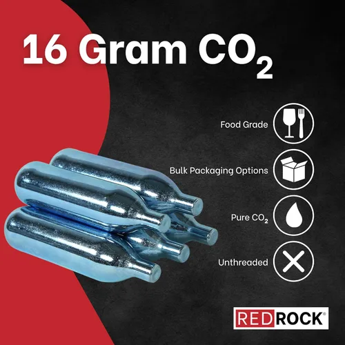 Miniatura 4 de RedRock Cartuchos de CO2 de 0.56 oz sin roscar, paquete de 30 cargadores de cartuchos de barril de cerveza de grado alimenticio