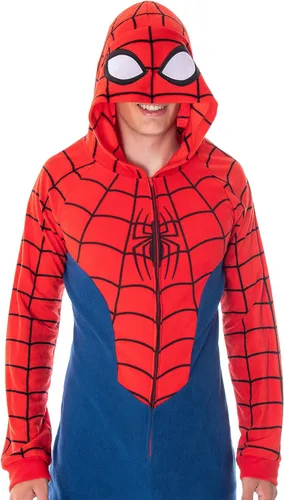 Miniatura 2 de Marvel Comics - Disfraz clásico de Spiderman para hombre, traje de pijama de una sola pieza