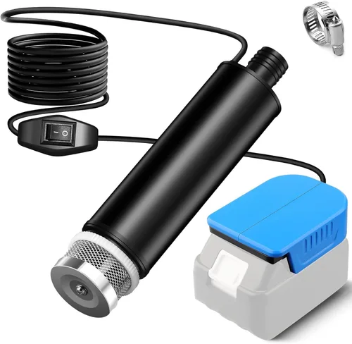 Miniatura 8 de Bomba de agua sumergible inalámbrica para batería Milwaukee M-18 de 18 V, bomba de agua de transferencia portátil de 635 GPH para camping, tina