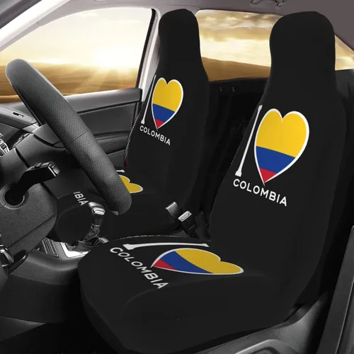 Miniatura 3 de I Love Colombia - Juego completo de 2 fundas universales para asientos delanteros, se adapta a la mayoría de automóviles, SUV y camiones