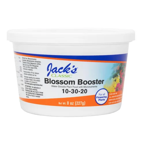 Jack's Classic 10-30-20 Blossom Booster Fertilizante soluble en agua con micronutrientes para aumentar el color y la cantidad de flores en plantas