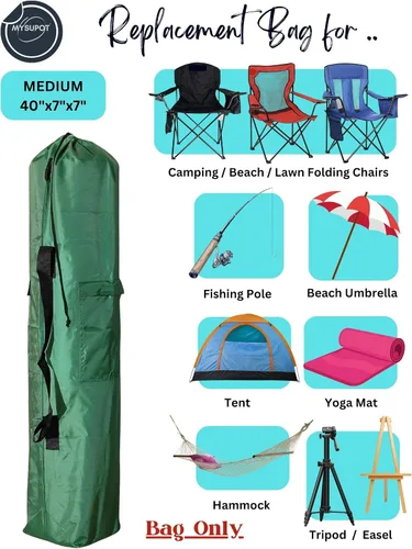 Miniatura 5 de Replacement Bag for Folding Camping Chair, Portable Camp Chair, Hammock, Yoga Mat, Umbrella, Tents, Tripods, Fishing Poles - 420D Oxford Polyester