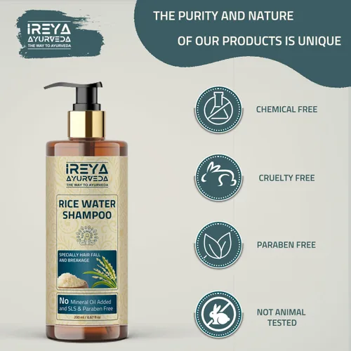 Miniatura 6 de Champú de agua de arroz para cabello con aceite de rosa mosqueta, 6.8 fl oz (6.76 onzas) de agua de arroz para el crecimiento del cabello y cabello