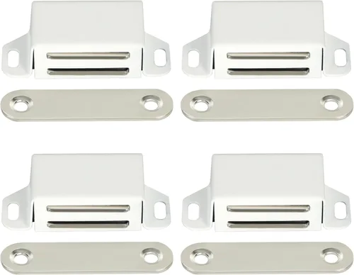 Miniatura 19 de Alise Cat005G-4P - Cerradura magnética para gabinete, cierre de puerta con fuerte magnético para gabinetes, puertas de armario doradas, cerraduras
