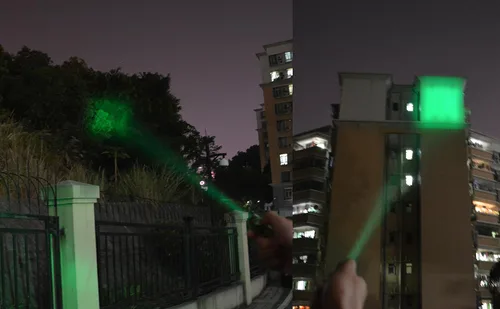Miniatura 6 de Linterna de haz verde de largo alcance LED escalable, linterna LED verde de 3 modos para detección nocturna e invernadero