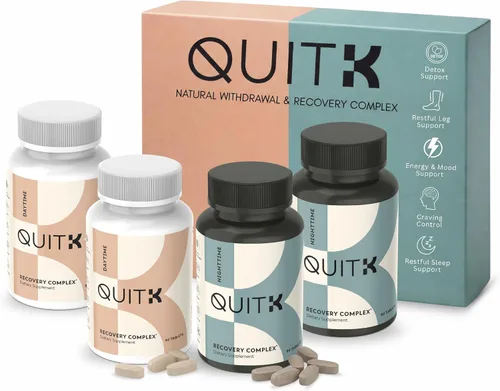 Miniatura 10 de Apoyo a la retirada y la desintoxicación – Complejo de recuperación QuitK – Apoyo para dormir, energía, estrés, estado de ánimo y antojo