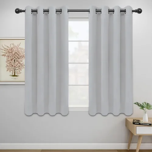 Miniatura 176 de Easy-Going - Cortinas opacas para dormitorio, aislamiento térmico sólido con ojales, cortinas de ventana para reducción de ruido, cortinas