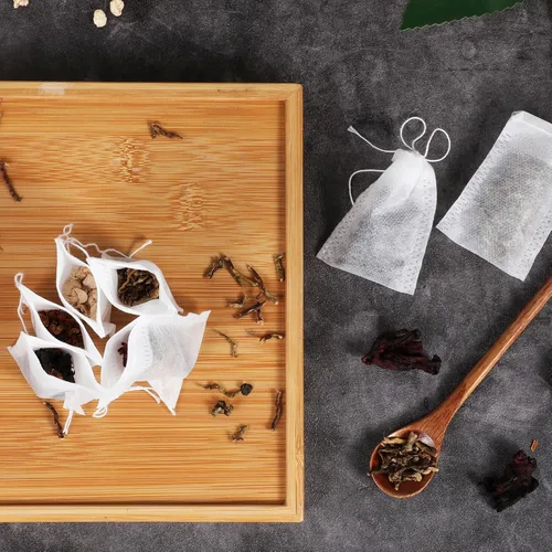 Miniatura 7 de 1000 bolsas de té para té de hojas sueltas, desechables, con cordón, bolsas de té vacías, bolsas de filtro de té a granel, bolsas vacías para té