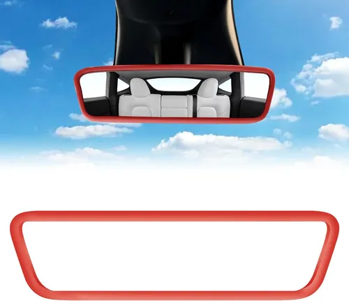 Miniatura 7 de Marco Protector de Espejo Retrovisor Compatible con Modelo 3 Y X S Semi 2014-2024 Cubierta de Espejo Retrovisor Interior Accesorios Decoraciones