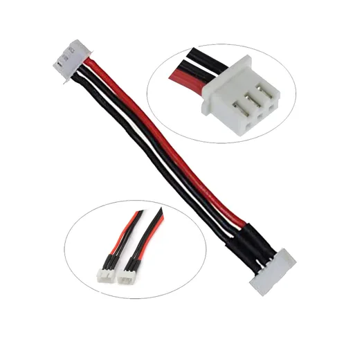 Miniatura 2 de 10 cables de extensión de equilibrio de 2S 3 pines JST-XH macho a hembra Lipo adaptador enchufe con cable de silicona 22AWG de 5.9 pulgadas