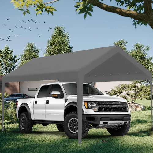Miniatura 2 de Cobertura de toldo de repuesto para cochera, cubierta superior de repuesto para estructura de cochera de 10' x 20', lona impermeable y protegida