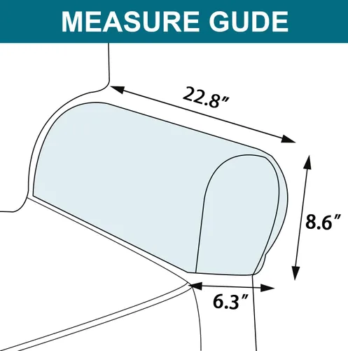 Miniatura 6 de Turquoize Fundas elásticas para reposabrazos para sillas y sofás, fundas para reposabrazos de sofá de elastano y jacquard, protector de muebles