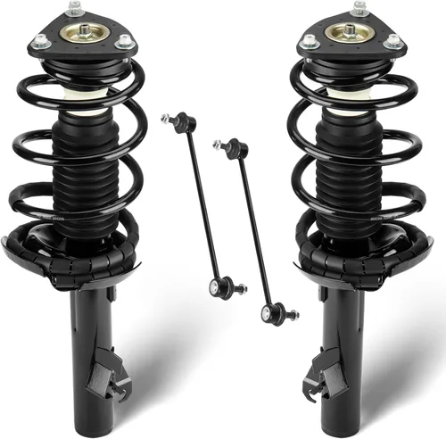 Conjunto de puntales delanteros amortiguadores y enlaces de barras estabilizadoras compatibles con Mazda 3 2004-2009 (excluye MazdaSpeed), reemplaza