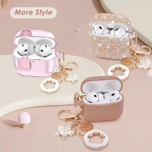 Miniatura 7 de Funda para Apple Airpods iPods Pro 3, fundas transparentes 2025 lindas mujeres, VISOOM Cute Air Pods Pro3 funda transparente para Airpods iPods Pro