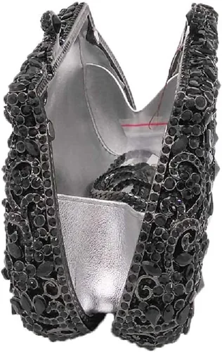 Miniatura 6 de Boutique De FGG Las mujeres Crown Minaudiere bolsos de noche flor cristal embrague monederos boda embrague