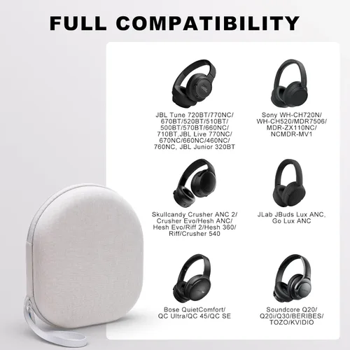 Miniatura 2 de Funda para auriculares compatible con JBL Tune 510BT 520BT 720BT 770NC 670NC, Live 680NC 460NC 670NC 770NC, auriculares Sony WH-CH720N WH-CH520
