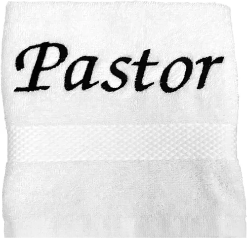 Miniatura 8 de Liberty21 Pastor bordado, toalla del clero. 13 x 13 pulgadas. Regalos de agradecimiento para pastores para hombres y mujeres. Fe cristiana. Regalos