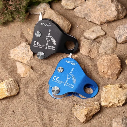Miniatura 25 de Cuerda de escalada Ascender Grab Protección contra caídas Dispositivo de Belay Equipo de escalada de árboles, Equipo de rapel Ascensor de cuerda