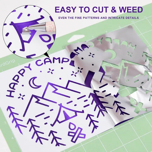 Miniatura 2 de VINYL FROG Vinilo adhesivo metálico mate, rollo de vinilo permanente morado de 12 pulgadas x 6 pies, vinilo adhesivo satinado metálico