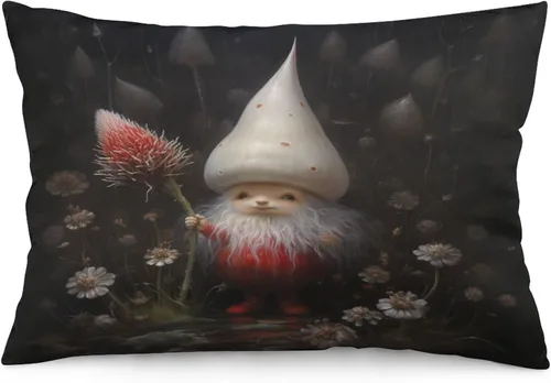 Miniatura 17 de Funda de almohada con escena de pueblo navideño con niños, fundas de almohada de 12 x 20 pulgadas, almohadas decorativas de Navidad para sofá, funda