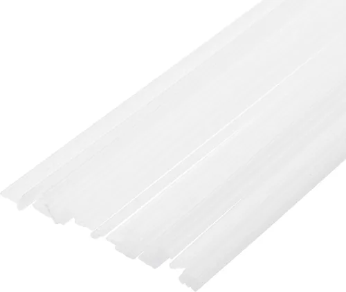 MECCANIXITY 20pcs 8 pulgadas Varillas de soldadura de plástico PP tiras de soldadura para soldador de plástico blanco