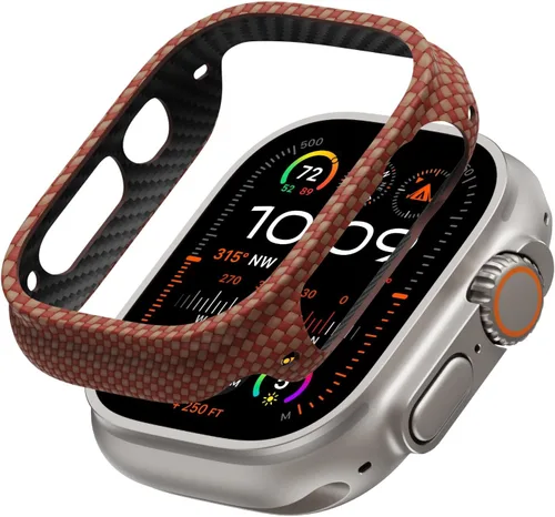 Miniatura 12 de PITAKA Funda para Apple Watch Ultra 3/2/1, Funda Exquisita Minimalista y Delgada para Apple Watch Ultra de 49 mm - Hecha de Fibra de Aramida