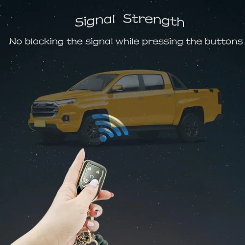 Miniatura 3 de Funda para llavero compatible con Chevy Chevrolet Suburban Tahoe GMC Terrain Yukon XL Smart 6 botones TPU suave cubierta completa protector remoto