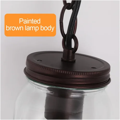 Miniatura 8 de Retro Industrial Style Led Chandelier Glass Modern Ceiling Lamp Pendant Lighting Indoor Fixture American Aisle Entrance Lamparas,for Dinning Room