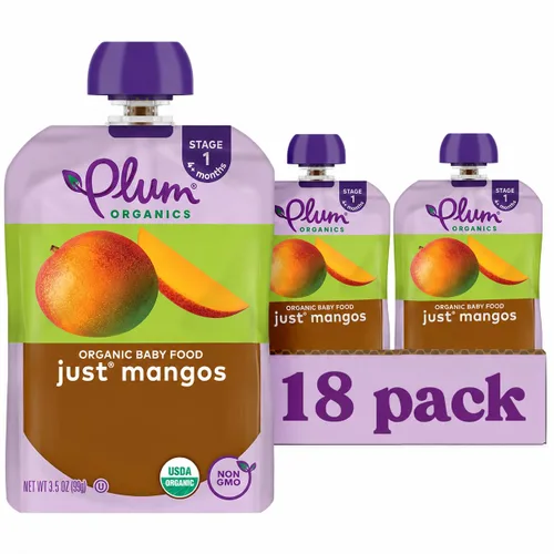 Miniatura 15 de Plum Organics Just Prunes, 4+ Meses - Portabebés de Alimentos Orgánicos, Bolsa de 3.5 oz (Paquete de 12)