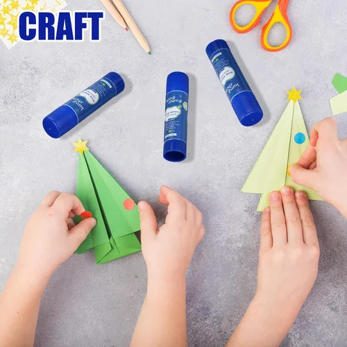 Miniatura 3 de Qilery 300 unidades de pegamento blanco a granel lavables a granel barras de pegamento para manualidades, papel adhesivo de 0.3 onzas, pegamento