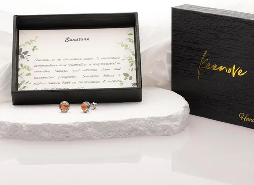 Miniatura 20 de Aretes de plata de ley con piedra natal de cristal real, joyería para mujer, moda occidental 925, envejecida, bohemia, hecha a mano, el mejor regalo