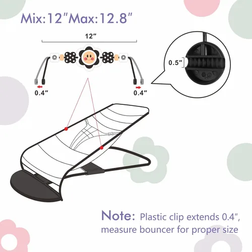 Miniatura 7 de iGRATENS Baby Bjorn - Barra de juguete para gorila de bebé, suave y feliz, fácil de colocar y quitar, materiales aptos para niños, diseño