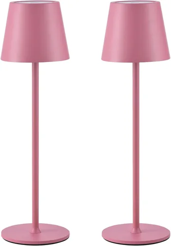 Miniatura 8 de BGFHome Paquete de 2 Lámpara de Mesa Inalámbrica Lámpara LED de Escritorio, 5000mAh Luz Nocturna Táctil Recargable Inalámbrica Diseño Minimalista