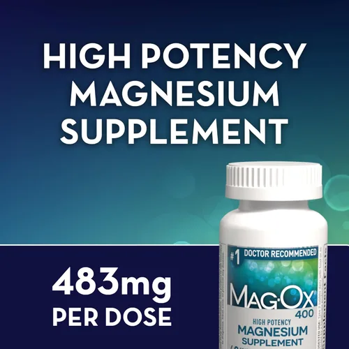 Miniatura 3 de Suplemento de magnesio Mag-Ox, óxido de magnesio de grado farmacéutico 483 mg, la forma más concentrada de magnesio, 120 tabletas