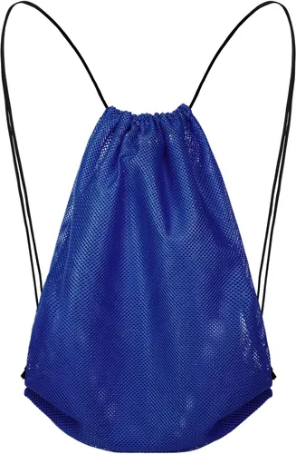Miniatura 6 de Mochila con cordón de malla Bolsa de malla multifunción para natación, gimnasio, ropa, Azul oscuro, Viajar