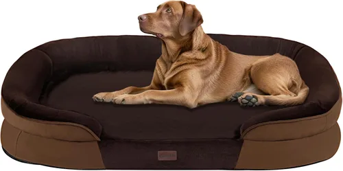 Miniatura 21 de Dwanton - Cama ortopédica para perros medianos con espuma de memoria con gel, sofá impermeable para perros, cama lavable para mascotas con cojín