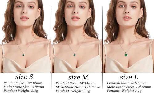 Miniatura 3 de Love Heart Pendant Necklaces for Women Girls Cubic Zirconia Birthstone Gift Valentine's DayMother's DayChristmasAnniversaryBirthday Gift for